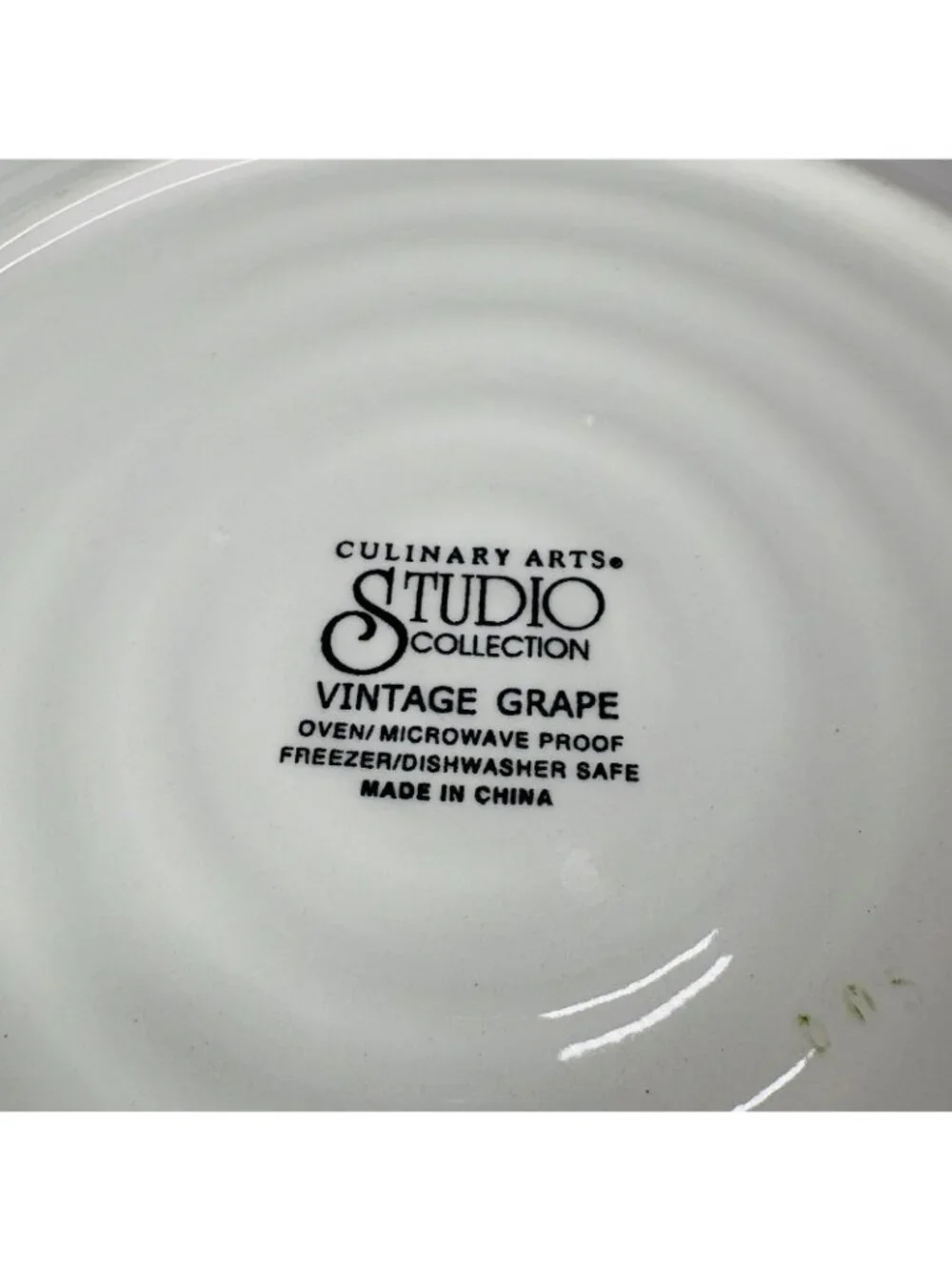 Culinary Arts Studio Collection VINTAGE GRAPE Stoneware 11